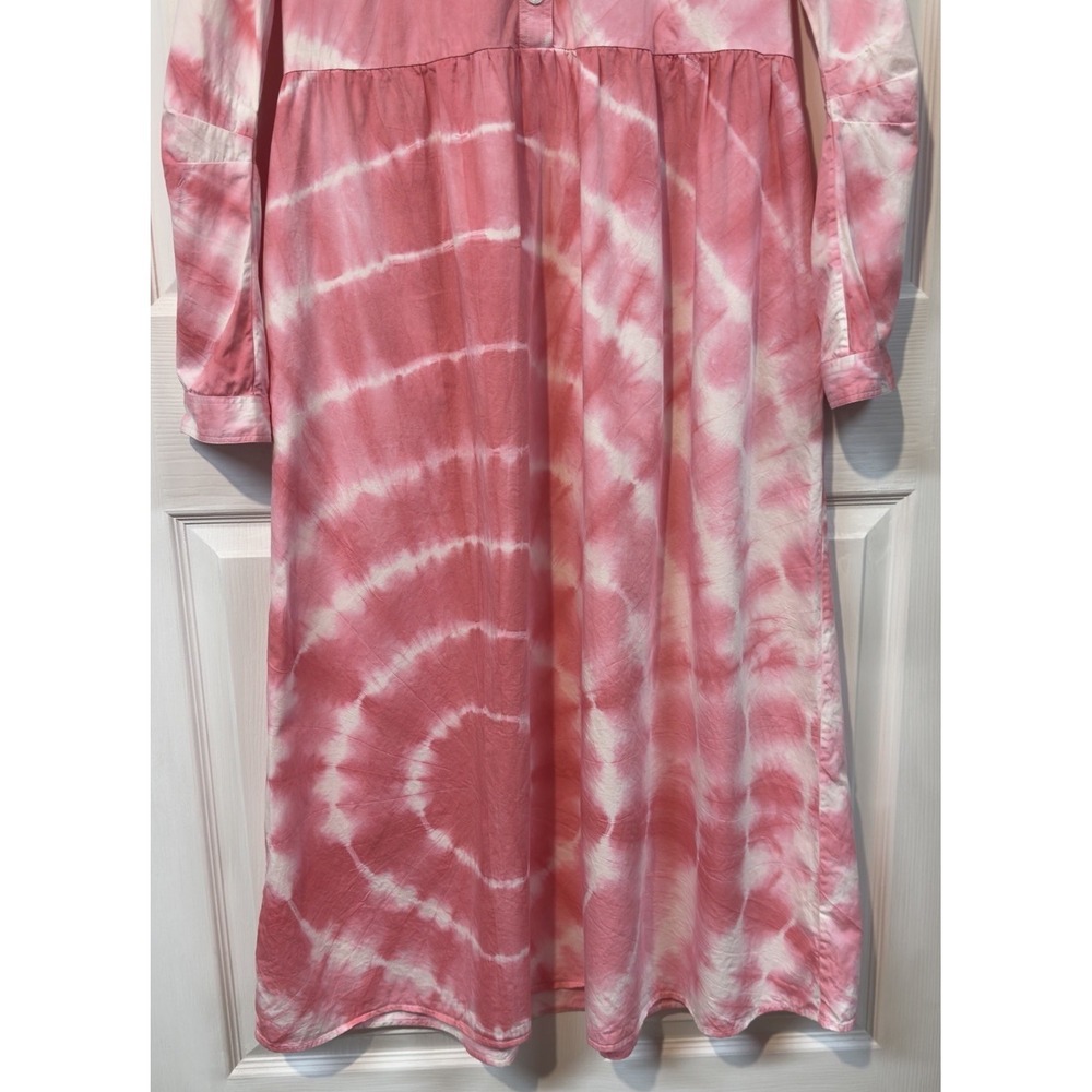 Banjanan  Dress in a pink tie-dye print Size Large - Picture 3 of 16